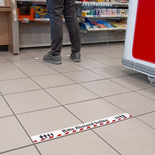 Abstand halten Bodenaufkleber