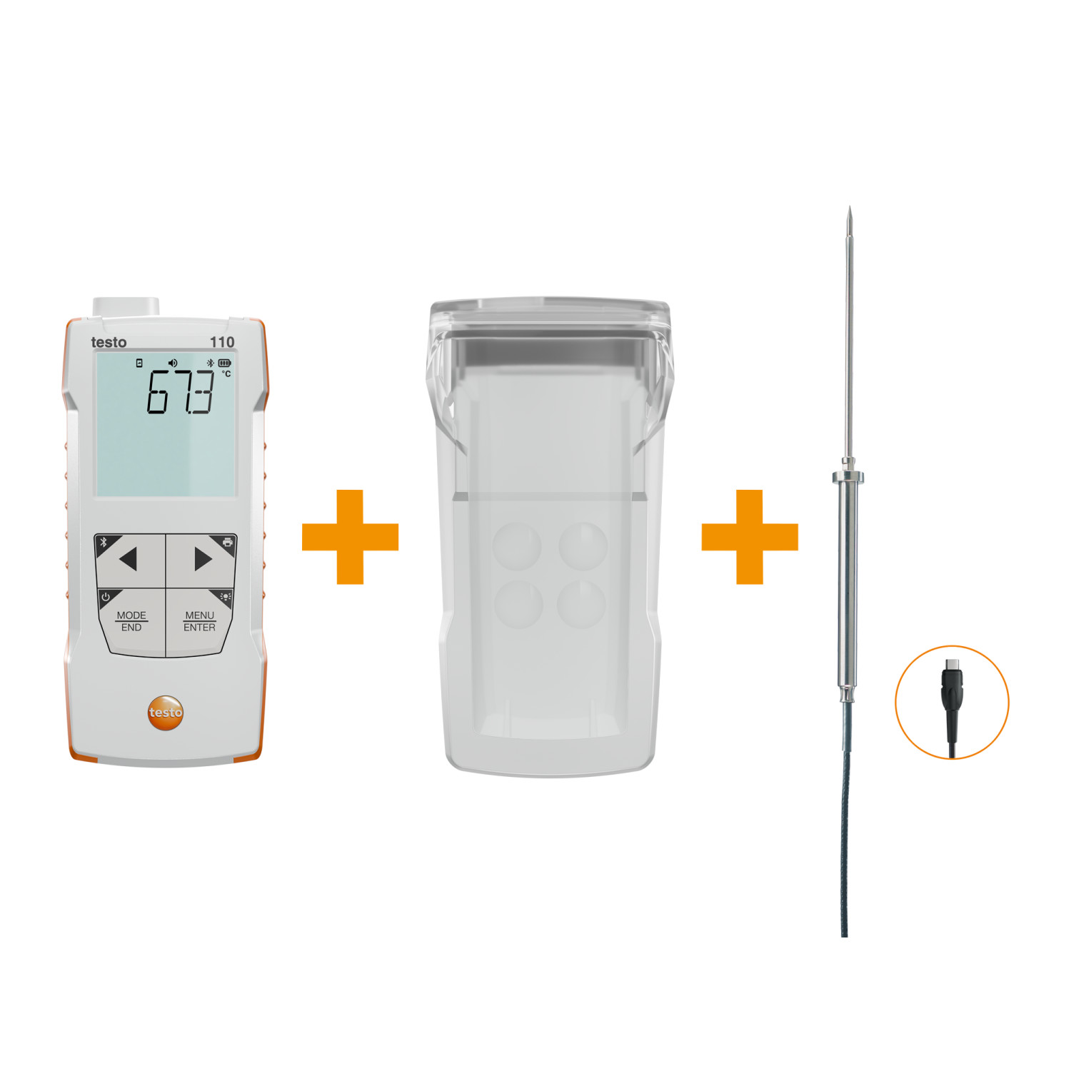 Temperaturmessgerät testo 110 Food-Set inkl. Edelstahl-Fühler