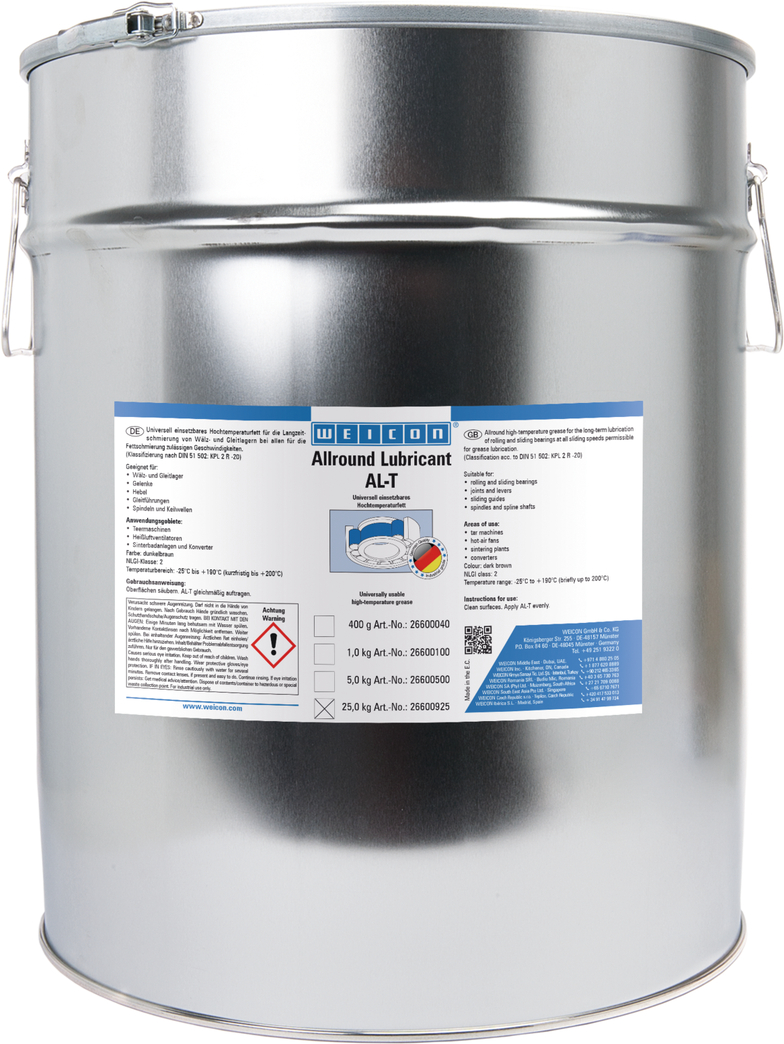 WEICON Allround-Lubricant 25kg AL-T 25000, Hochtemperaturfett