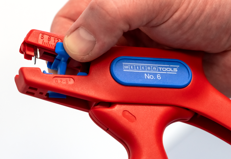 WEICON Abisolierzange No.6 1000 Volt, rot/blau