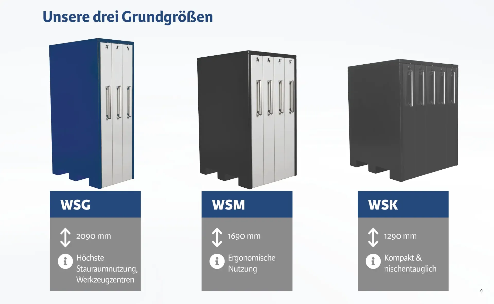 Werkstattschrank mit Vertikalauszügen, 900 kg je Auszug, frei konfigurierbar