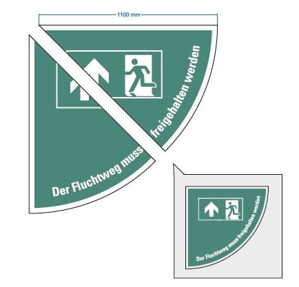 Bodenmarkierung für Türöffnungen