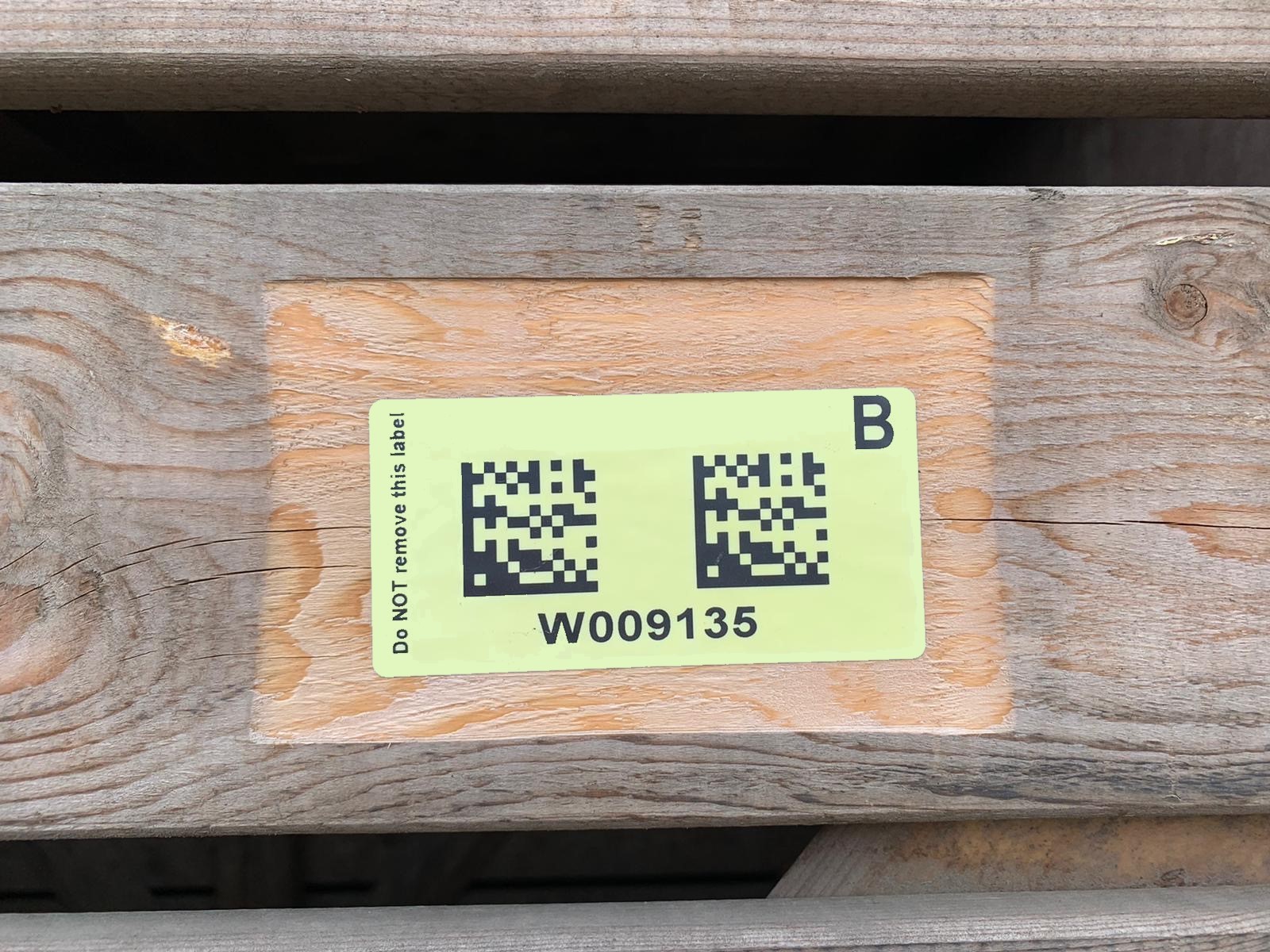 Etiketten für Holzpaletten