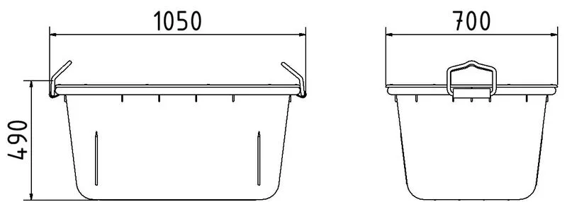 Mörtelwanne 200 L aus HDPE