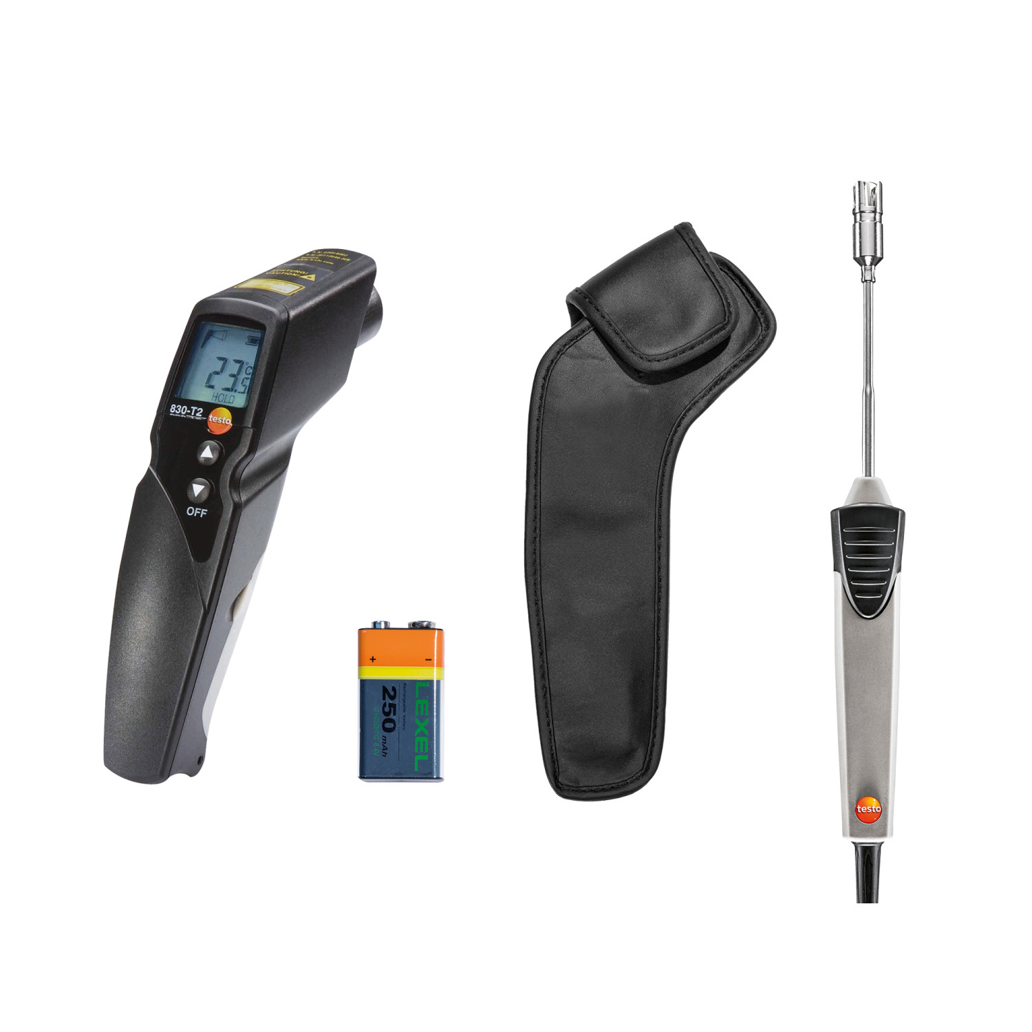 Infrarot-Thermometer testo 830-T2 – Infrarot-Temperaturmessgerät (Set)