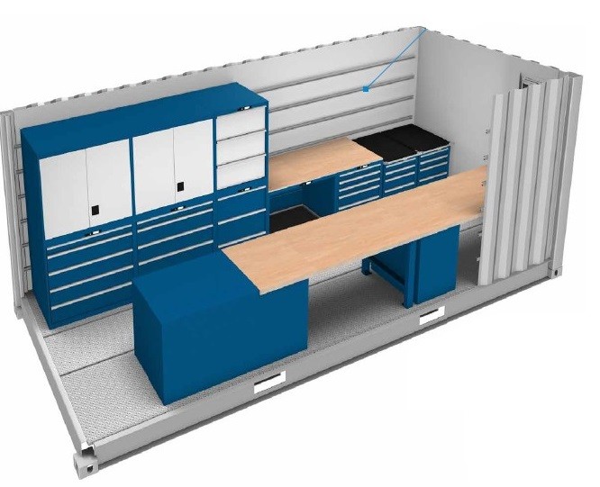 Werkstattcontainer, mobile Werkstatt