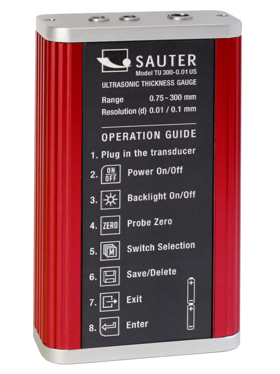 Ultraschall-Wanddickenmessgerät SAUTER TU 80 – Premium, Metallgehäuse