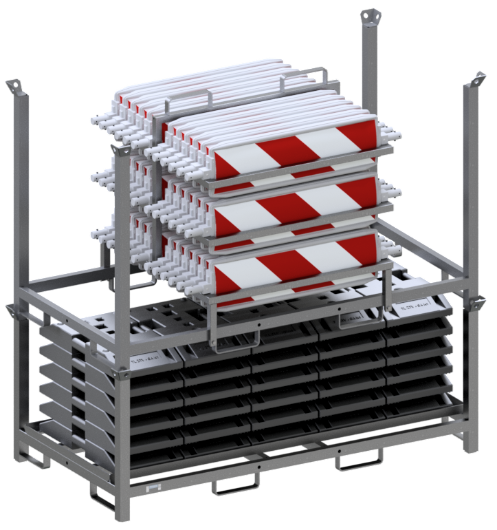 Baken-Sets mit Lager- und Transportpalette
