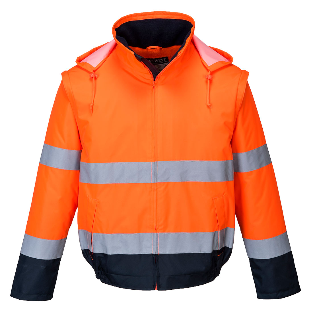 Leichte Hi-Vis Kontrast 2-in-1 Pilotjacke Essential – Warnschutz Klasse 3 mit Kälteschutz EN 342 | Portwest C464