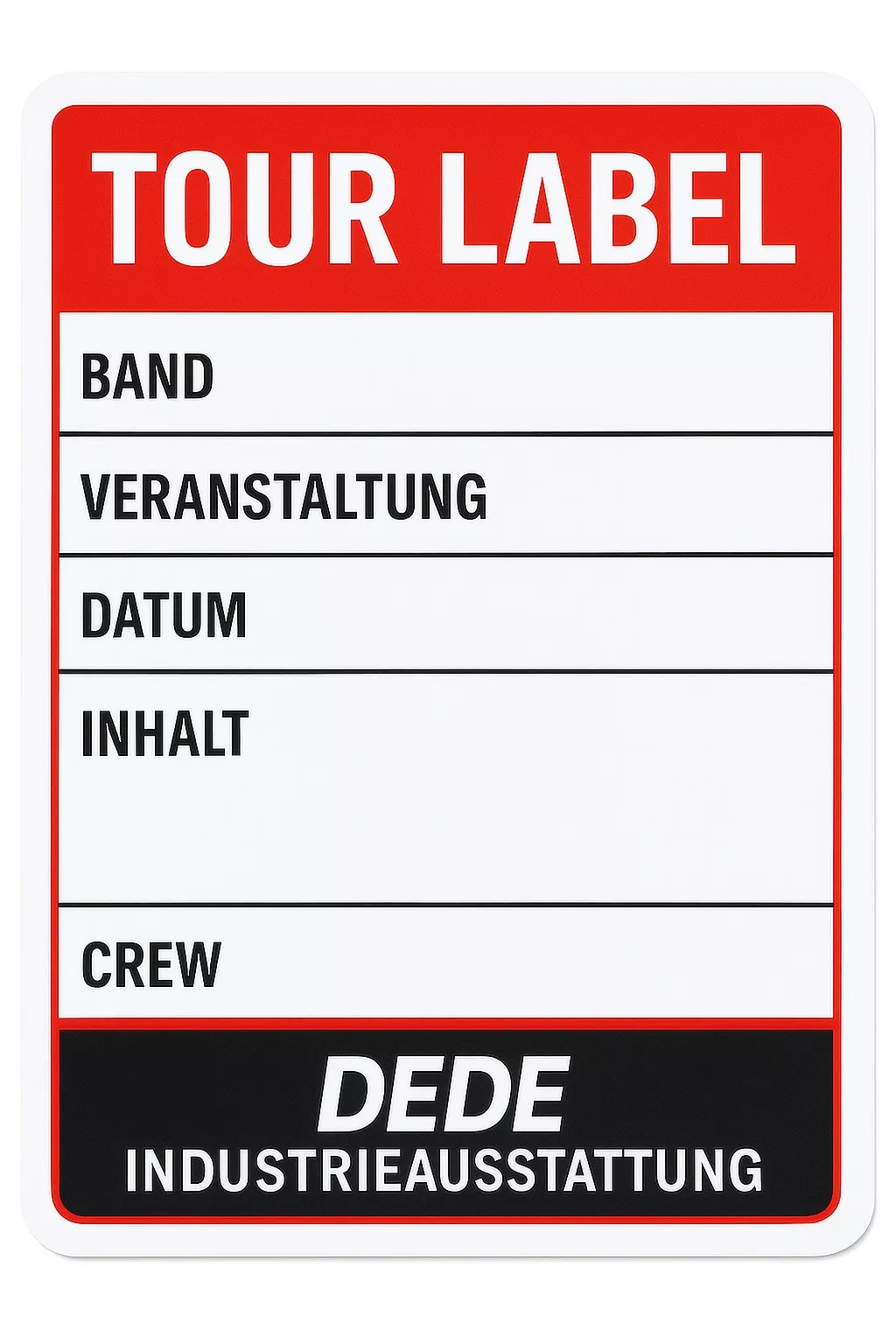 Tour- & Flightcaselabels