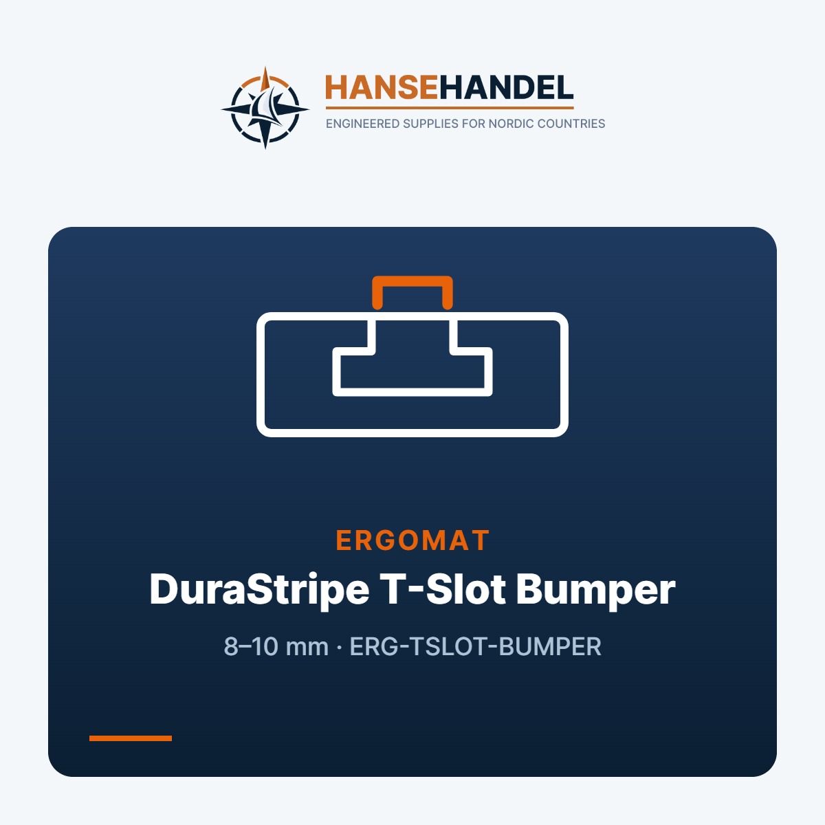 ERGOMAT DuraStripe T-Nut Stoßschutz 8-10 mm