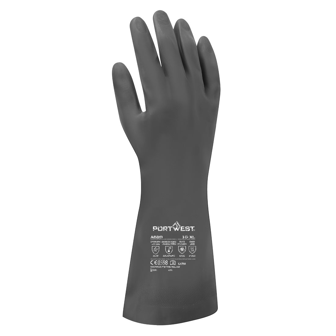 Neopren Chemikalienschutz Stulpenhandschuh – Chemikalienschutz EN ISO 374-1 Typ A | Portwest A820