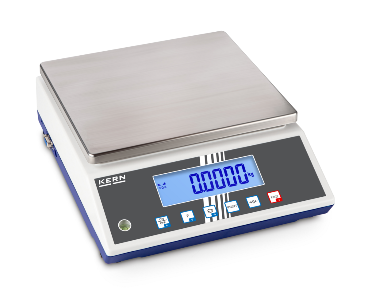 Tischwaage KERN FCB – kompakte IoT-Kontroll- und Portionierwaage, 6 kg bis 30 kg