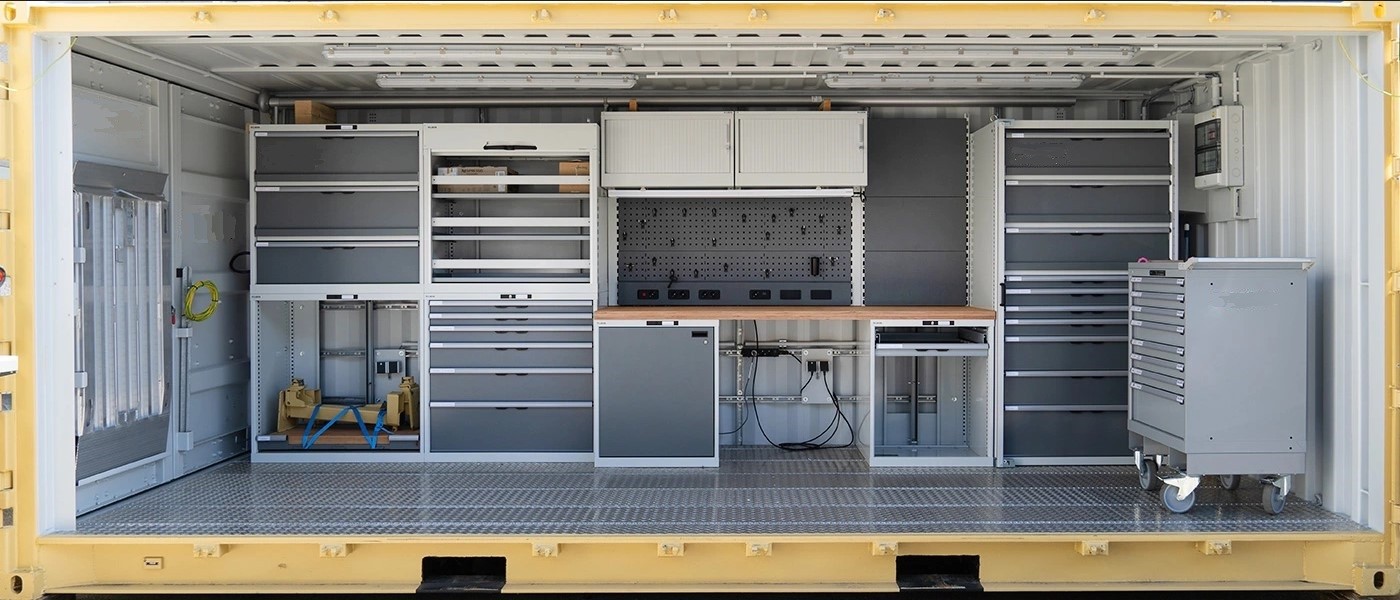 Werkstattcontainer, mobile Werkstatt