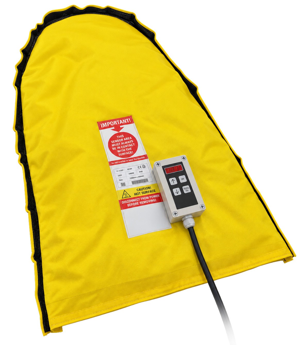 Heating blanket for wind turbine blade tips, 0–90 °C
