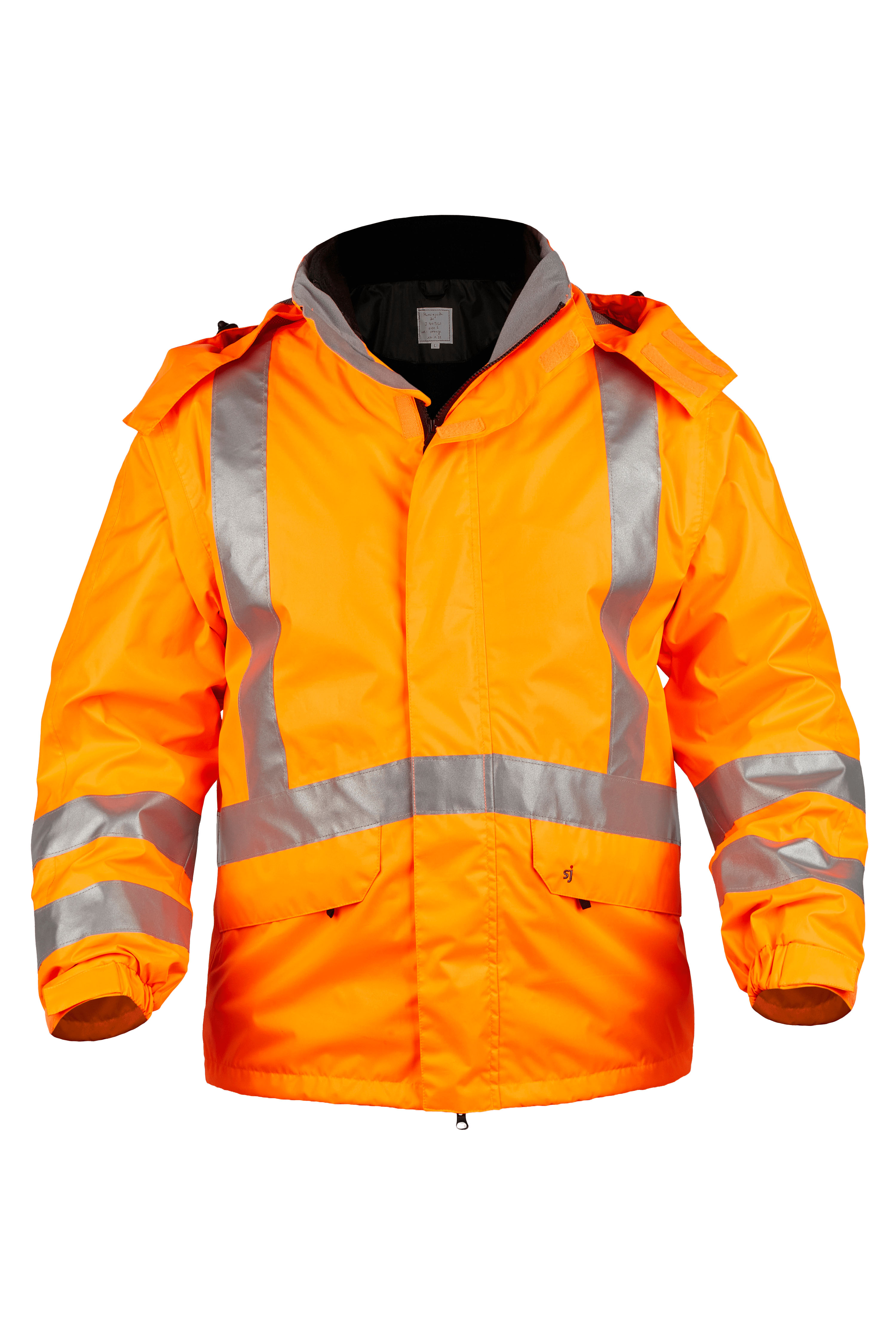 Warnschutzparka Klasse 3 mit Fleece-Innenjacke – leuchtorange
