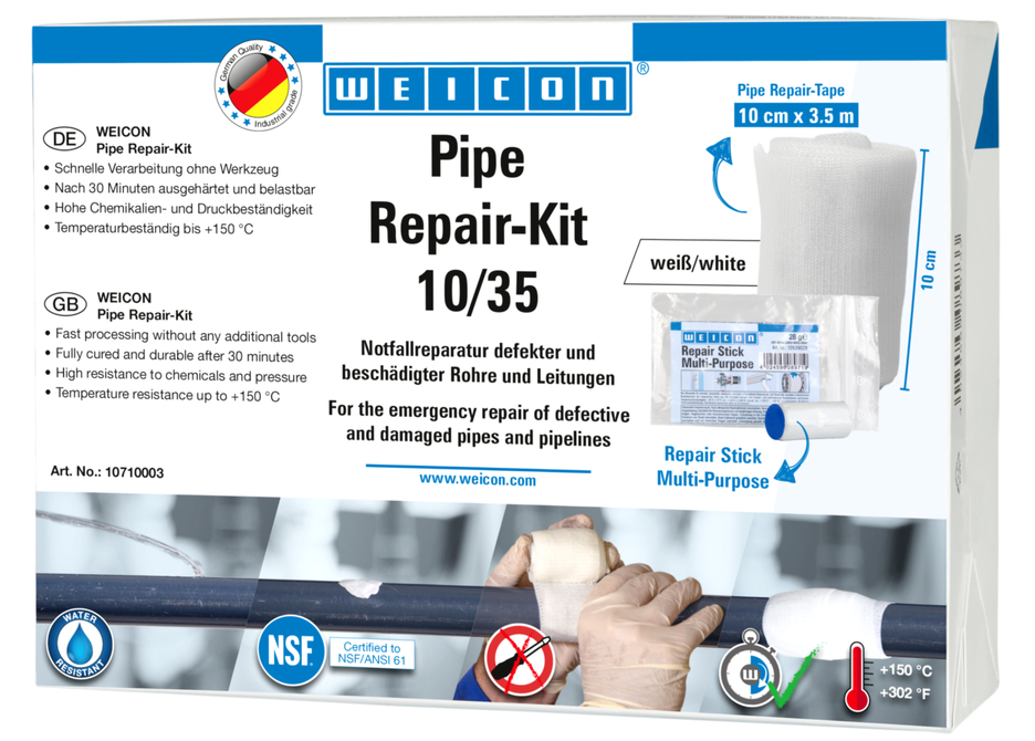WEICON Pipe Repair-Kit 10/35 weiß