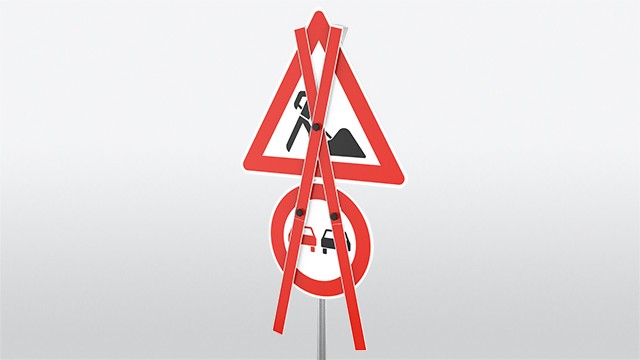 Abdeckkreuz für Verkehrsschilder
