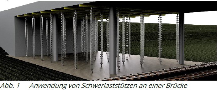 Schwerlaststütze höhenverstellbar