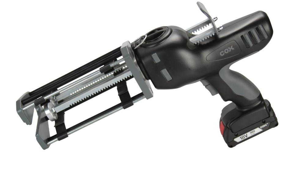 WEICON Electraflow Dual Ultra 400 MR für 400-490 ml Side by Side Kartuschen alle MV, Druck kraft 5kN, 18V inkl. Akku & Ladegerät im Karton+Tasche