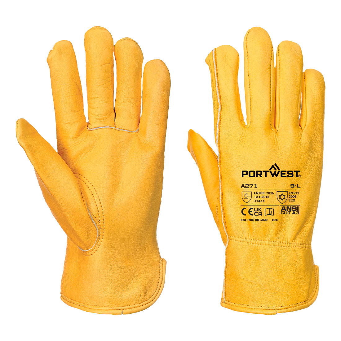 Gefütterter Driver Handschuh – Kälteschutz nach EN 511 | Portwest A271