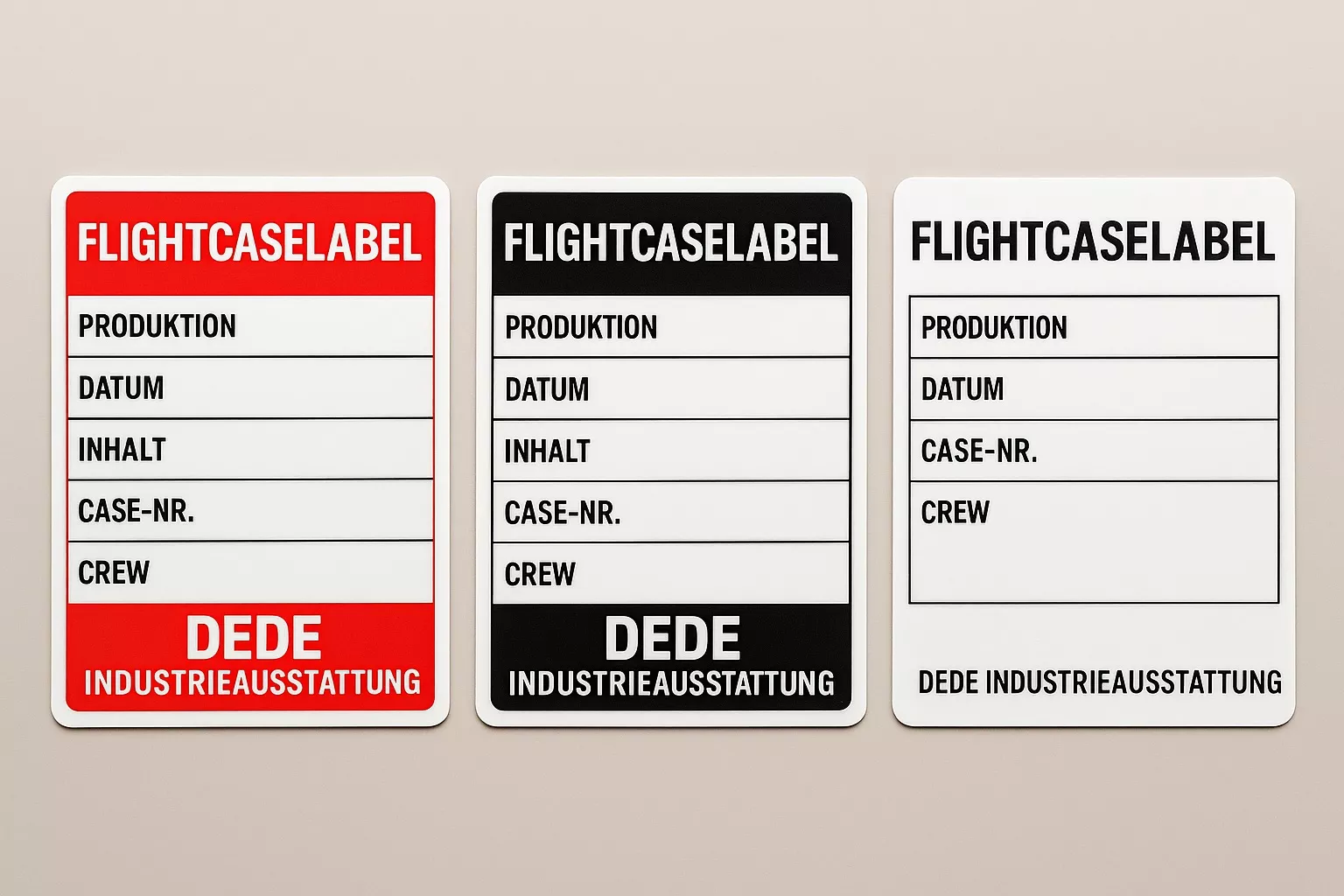 Tour- & Flightcaselabels