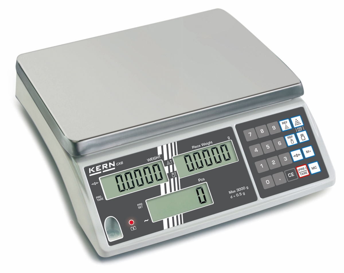 Zählwaage KERN CXB – Einsteiger-Profizählwaage, NM-Modelle eichfähig, 3 kg bis 30 kg