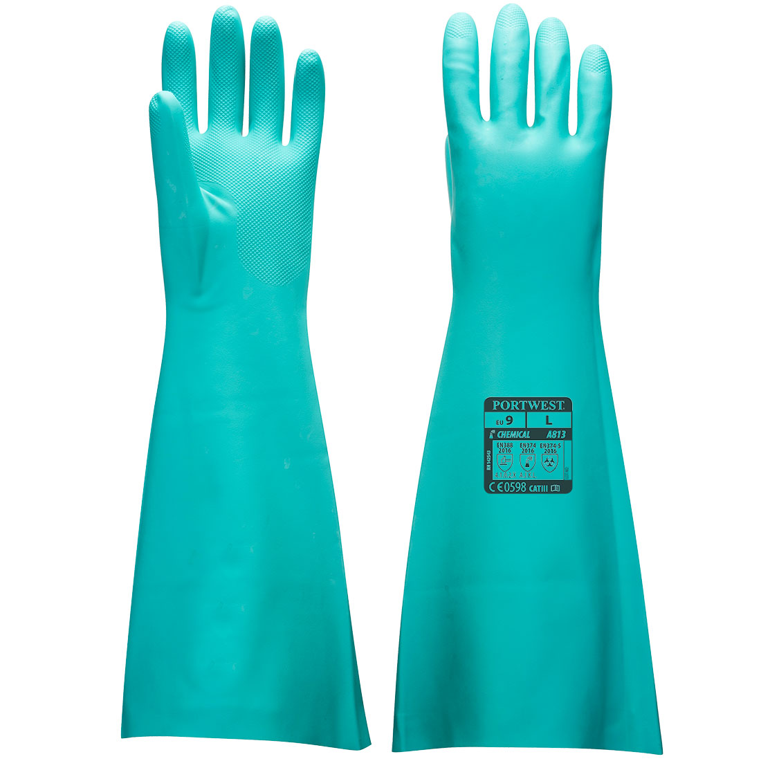 Nitril Stulpenhandschuh – Chemikalienschutz EN ISO 374-1 Typ A | Portwest A813