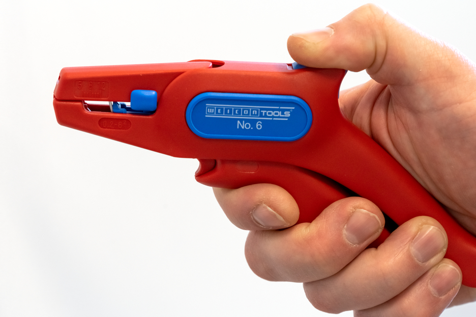 WEICON Abisolierzange No.6 1000 Volt, rot/blau