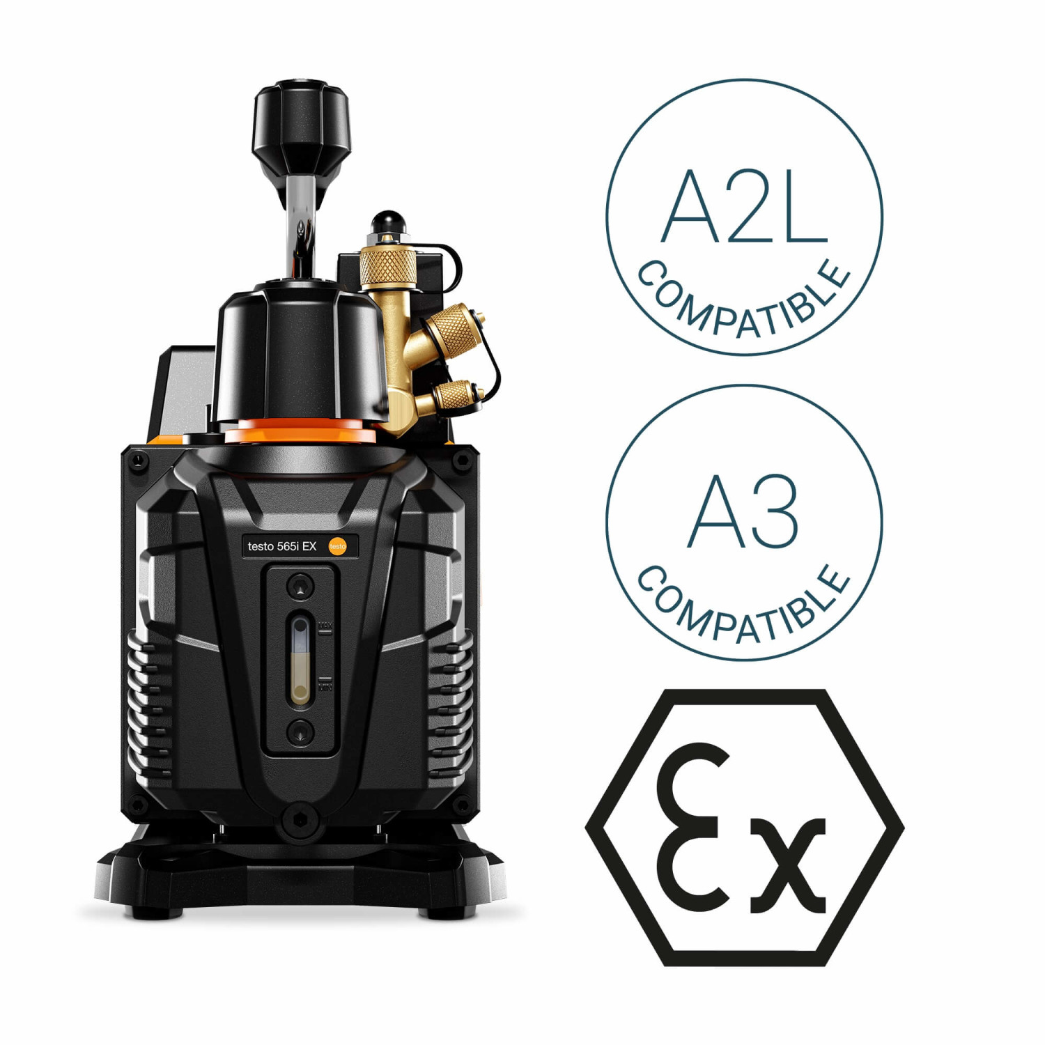 ATEX-zertifizierte Vakuumpumpe testo 565i EX mit integriertem Haltetest