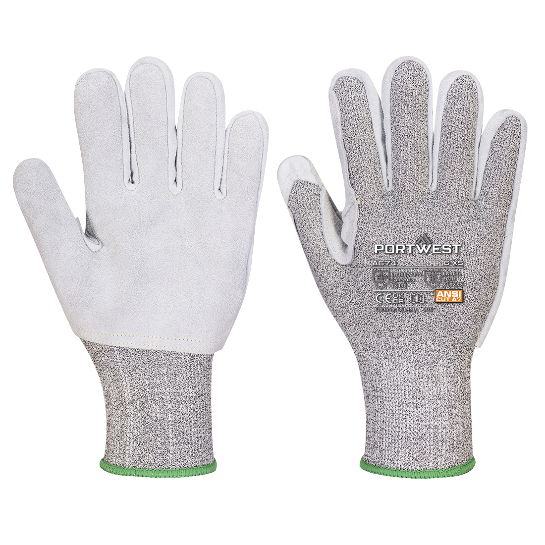 CS AHR13 Leder-Schnittschutzhandschuh – Schnittschutz F nach EN 388 | Portwest A674