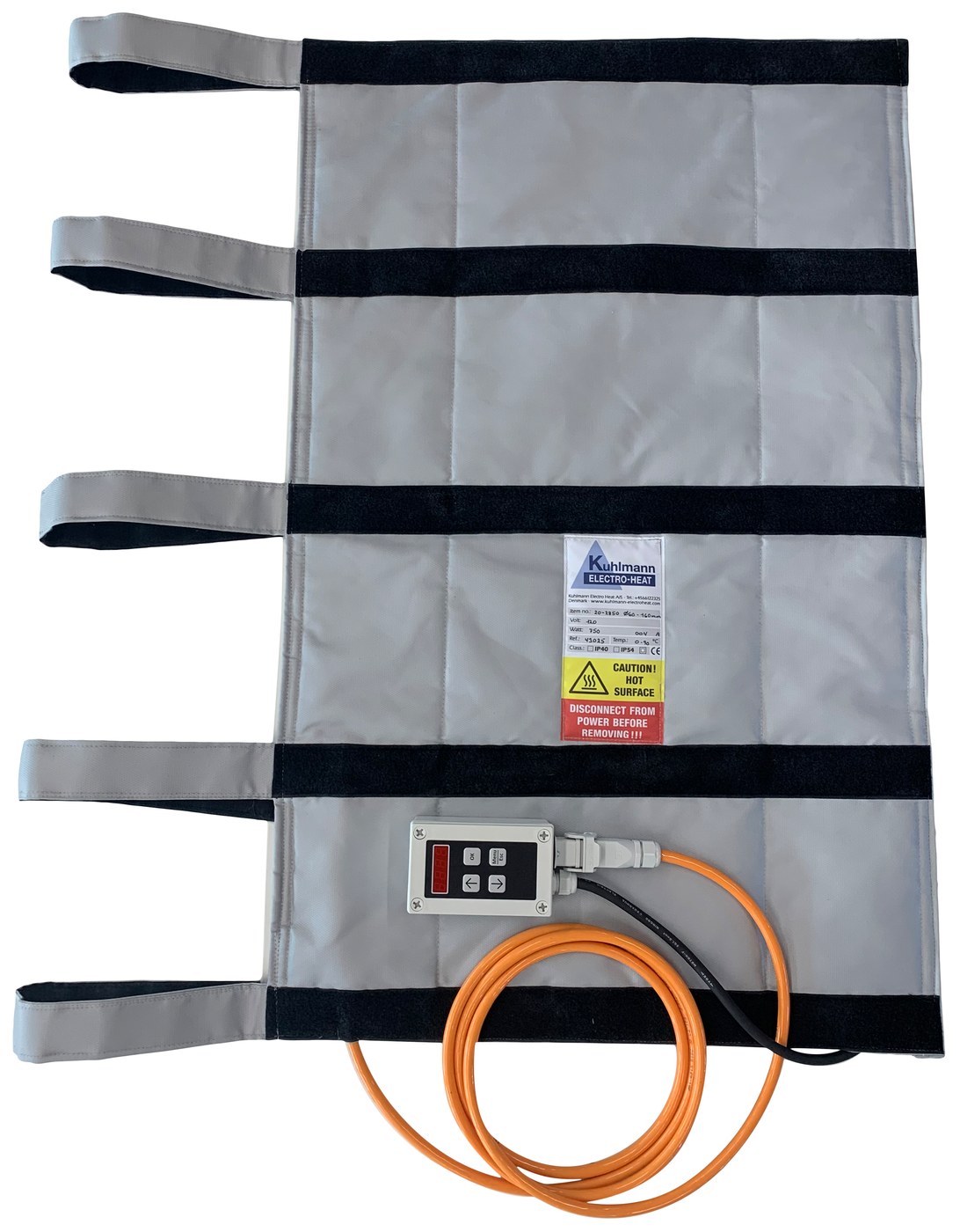 Heating jacket for straightening high and extra-high voltage cables