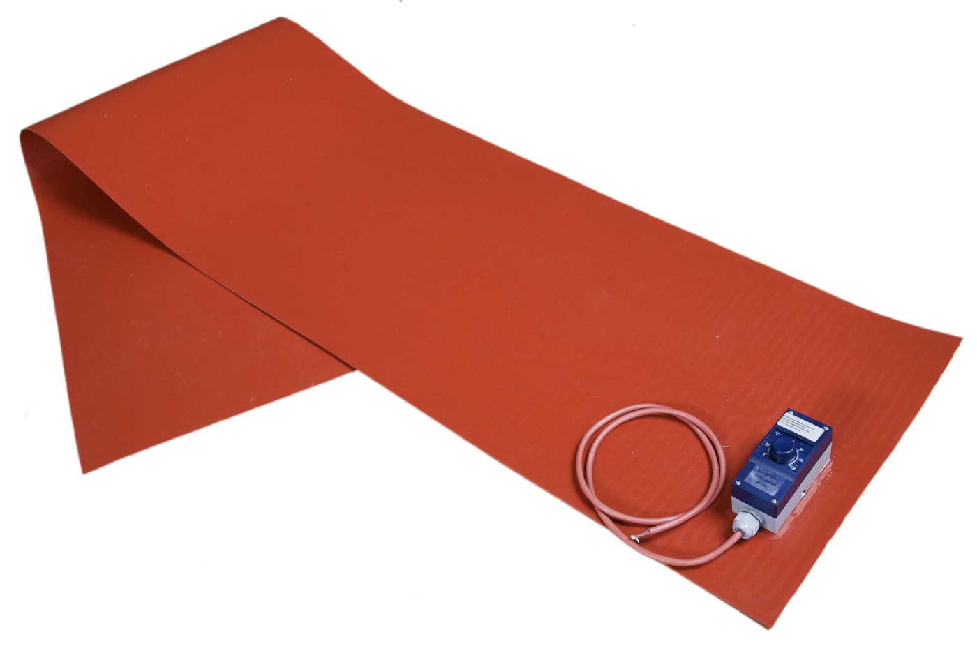 Heating blanket without insulation, up to 120 °C, with thermostat box
