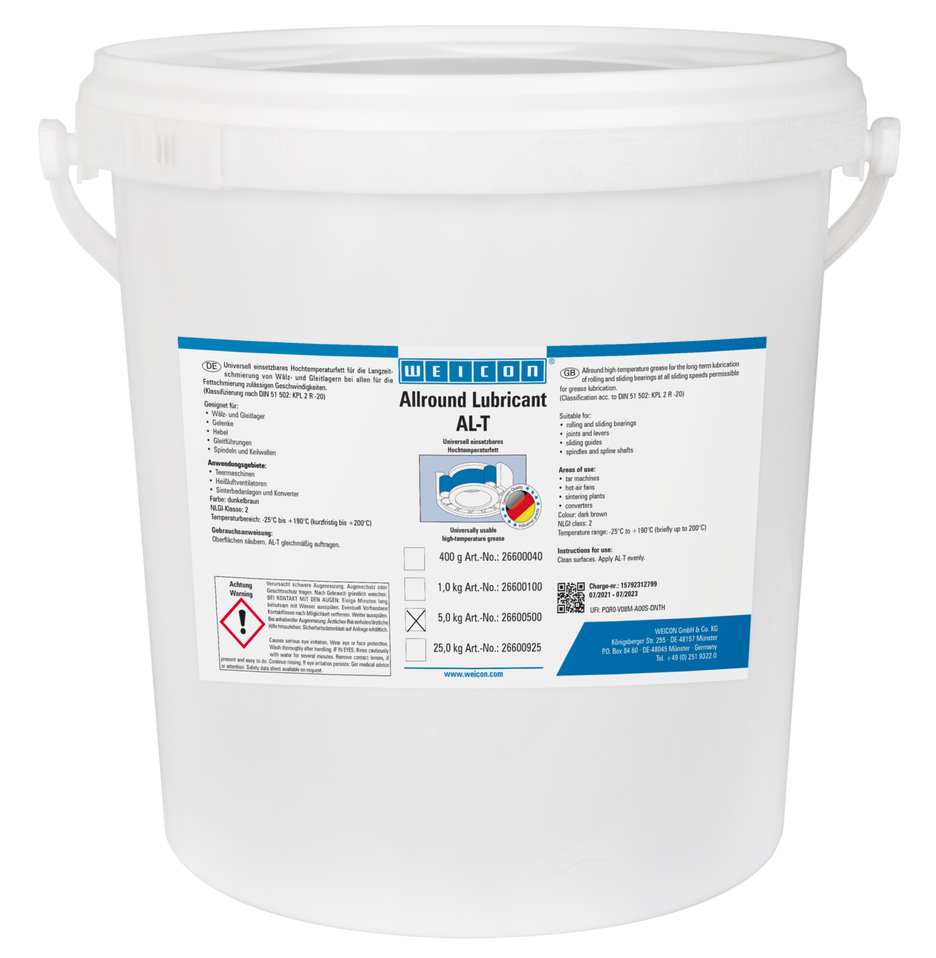WEICON Allround-Lubricant 5 kg AL-T 5000, Hochtemperaturfett