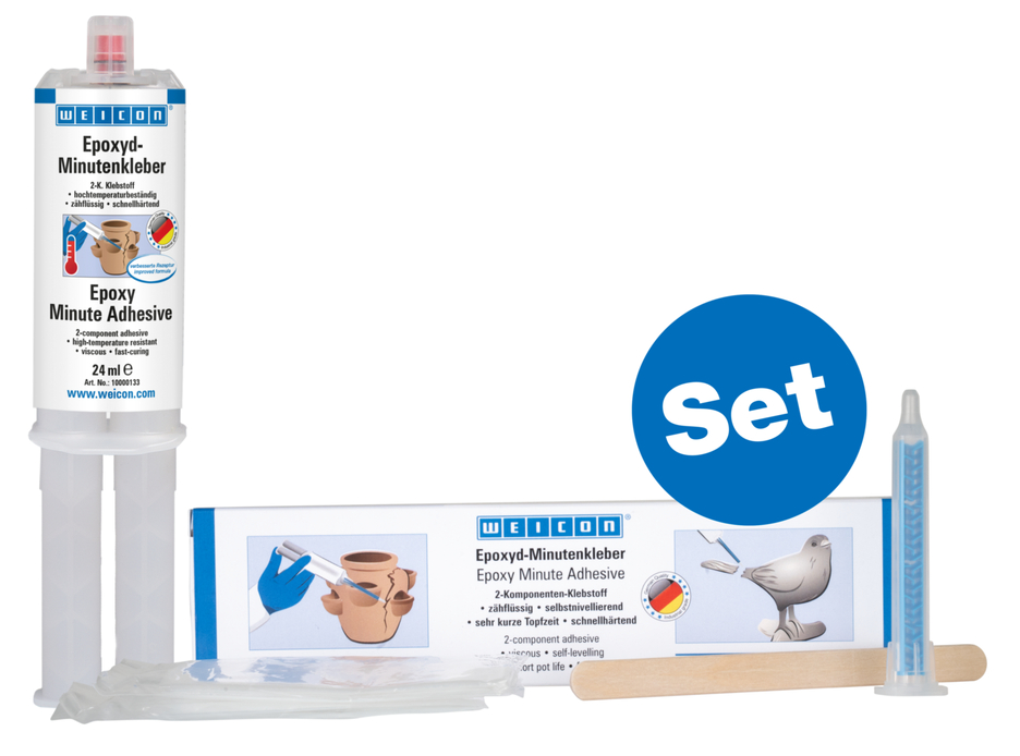 WEICON Epoxyd-Minutenkleber Set, 24 ml mit MHD
