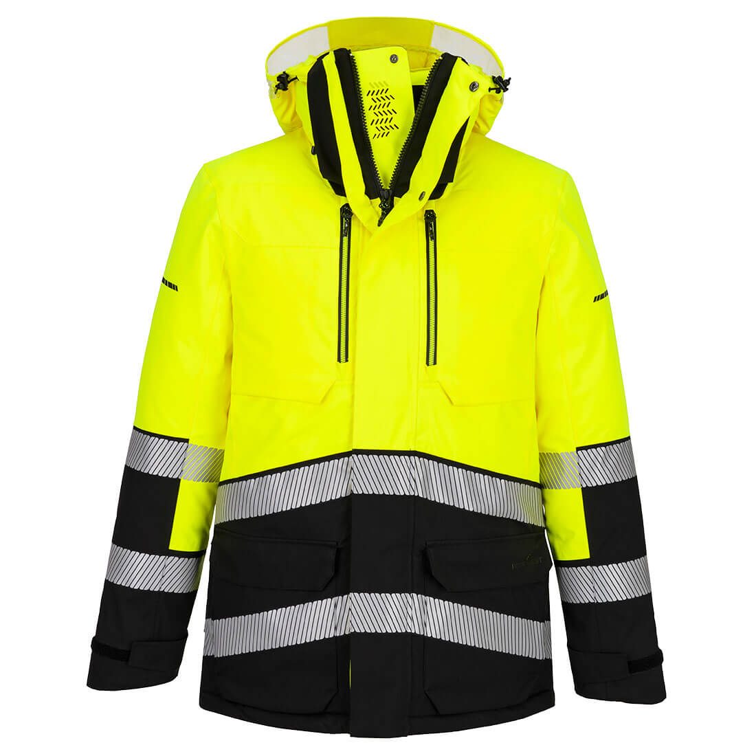 EV4 Hi-Vis Expeditions Parka – Warnschutz Klasse 3 mit Kälteschutz EN 342 | Portwest EV401