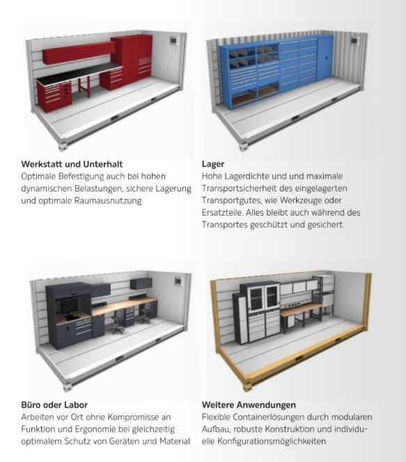Werkstattcontainer, mobile Werkstatt