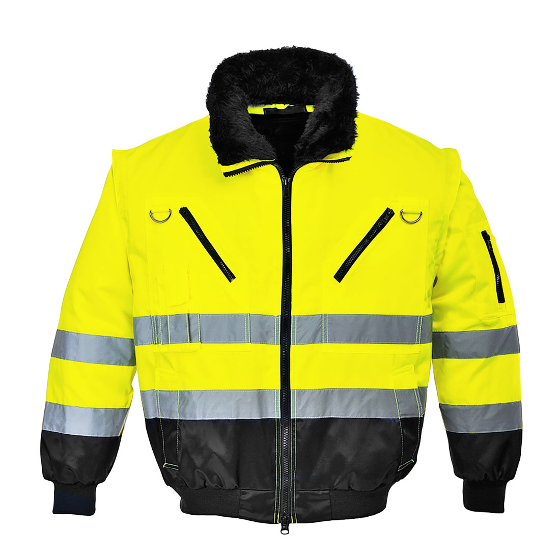 Hi-Vis 3-in-1 Kontrast Pilotjacke – Warnschutz Klasse 3 mit Kälteschutz EN 342 | Portwest PJ50
