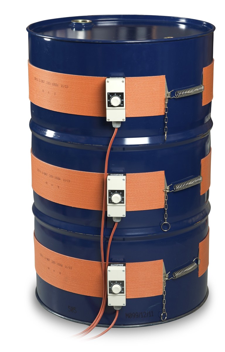Silicone drum heating band up to 120 °C for 25 to 200 l steel drums