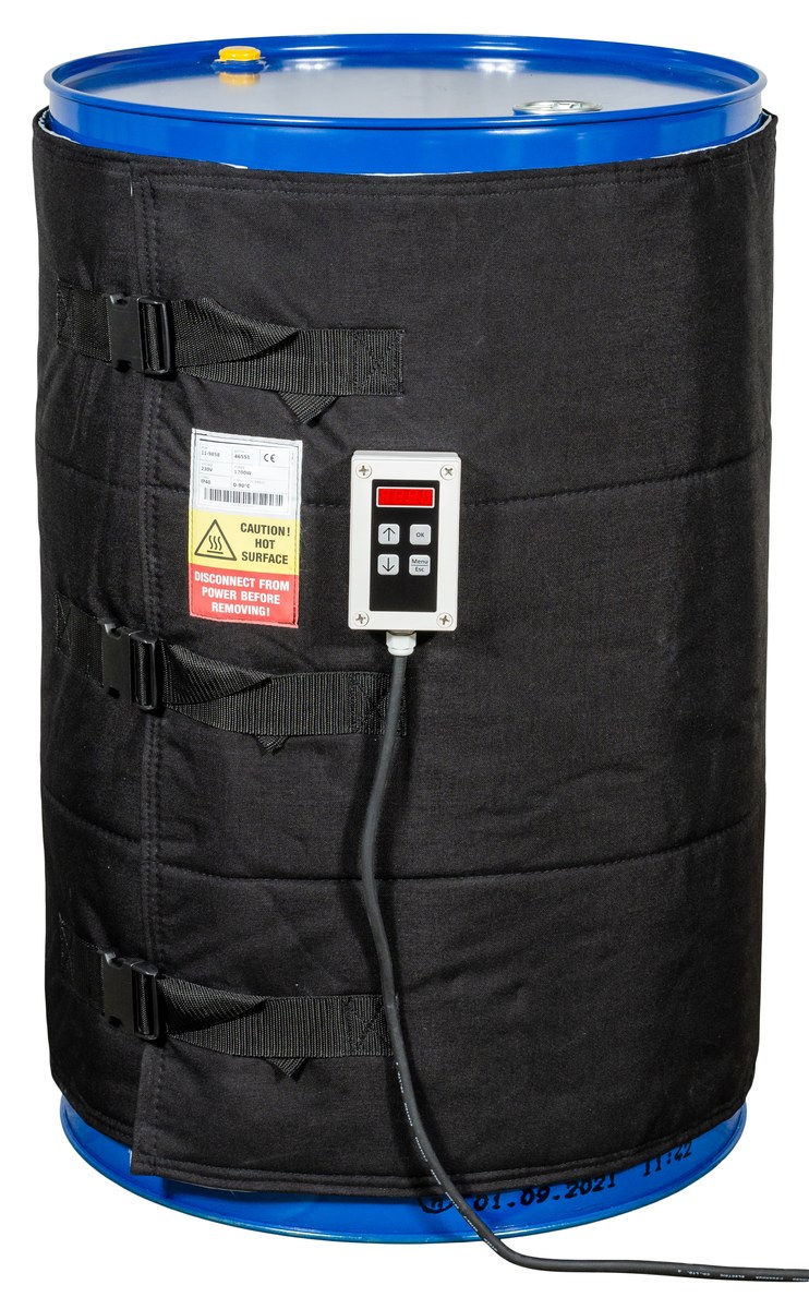 Drum heater – drum heating jacket for 10 to 220 l with digital controller up to 90 °C