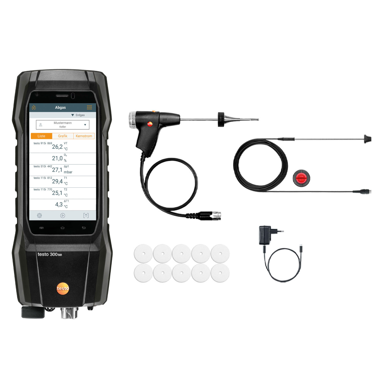 Abgasmessgerät testo 300 SE Longlife Set inkl. BT® Connector