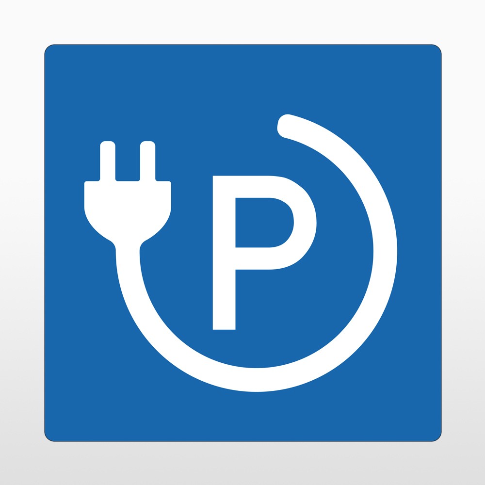 Ladestation e-Auto Bodenschild