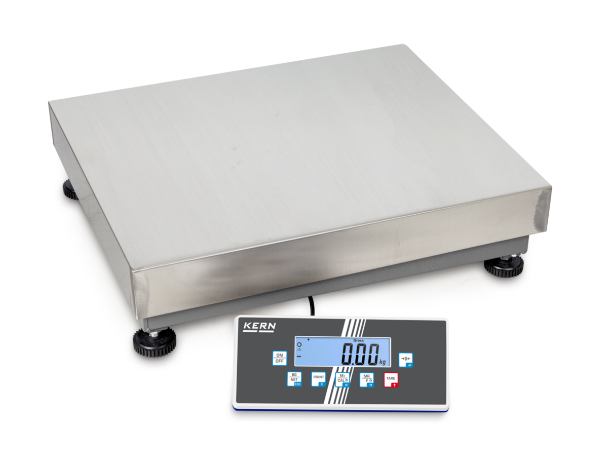 Plattformwaage KERN EOC – robuste Industriewaage mit Flip/Flop-Display, 6 kg bis 300 kg
