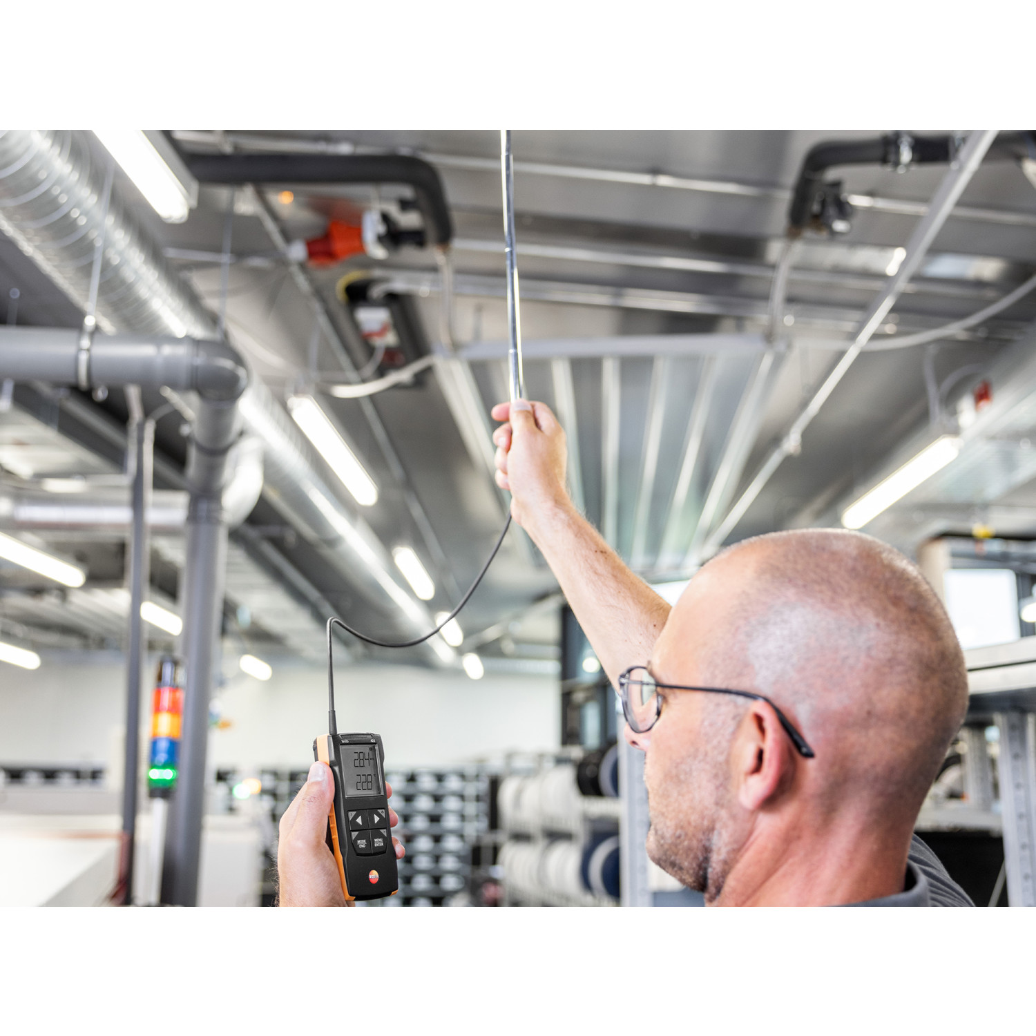 Digitales Hitzdraht-Anemometer testo 425 mit App-Anbindung