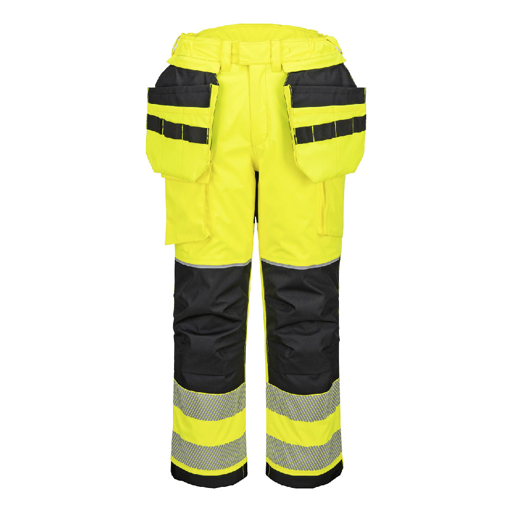PW3 Modaflame Rain+ Hi-Vis FR Winterhose mit Holstertaschen – Störlichtbogenschutz APC 2 | Portwest FR427