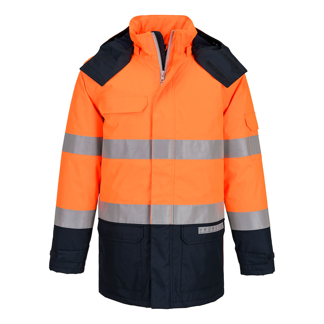 Bizflame Rain+ Hi-Vis Multi-Norm Kontrast FR Winterjacke – Störlichtbogenschutz APC 2 | Portwest FR617