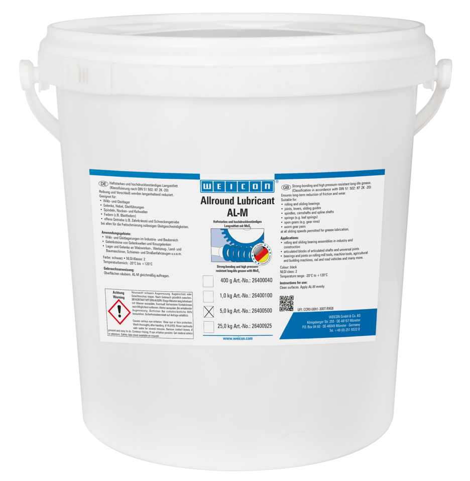 WEICON Allround-Lubricant 5 kg AL-M 5000 Langzeitfett m.MoS2