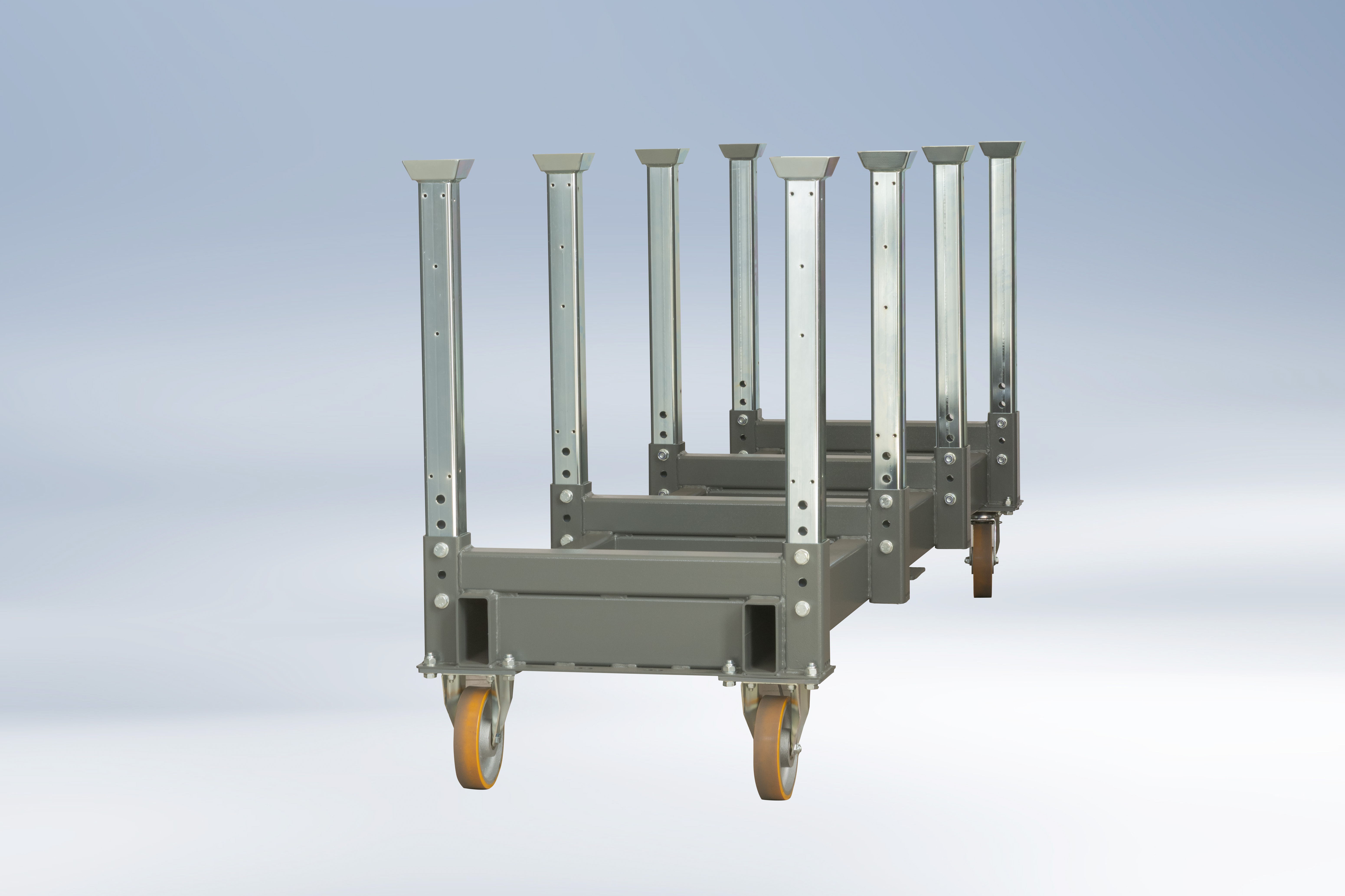 Langgutwagen für Stangen, Rohre und Profile bis 4 m, bis 3.000 kg, 3020 × 820 × 1200 mm