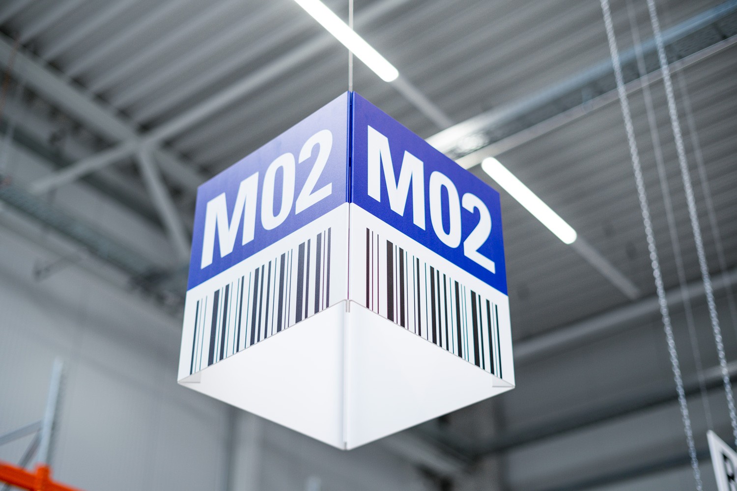 Schildwürfel mit Barcode