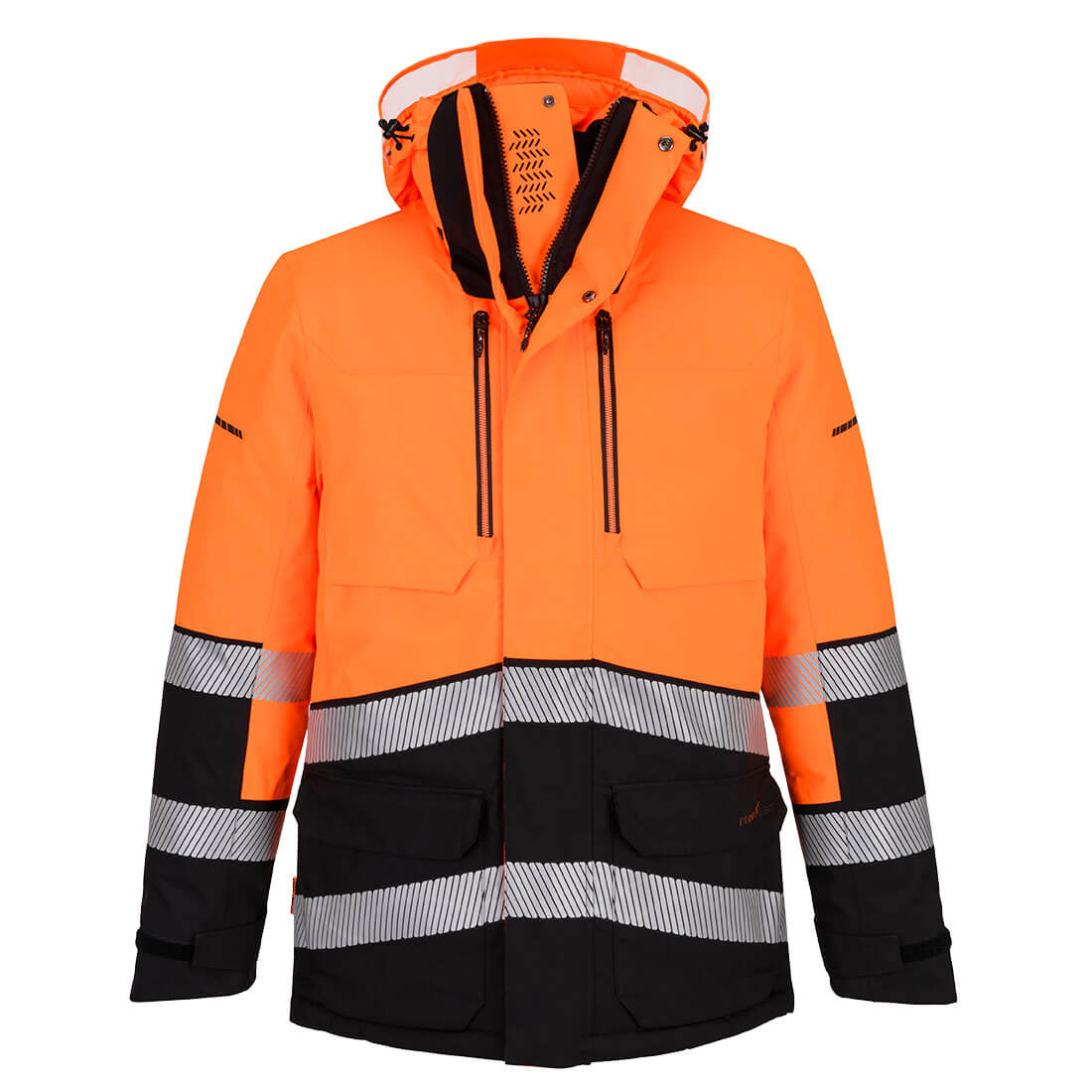 EV4 Hi-Vis Expeditions Parka – Warnschutz Klasse 3 mit Kälteschutz EN 342 | Portwest EV401